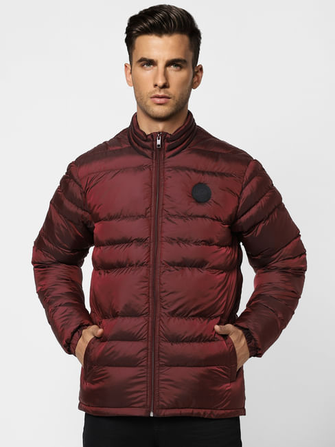 DARK RED PUFFER JACKET